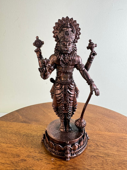 Standing Narasimha Swamy - Prasiddh idols presents Copper Made Polished idol