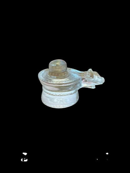 Spatika Shivalinga With Nandi Face - Prasiddh Idols Presents Crystal Made