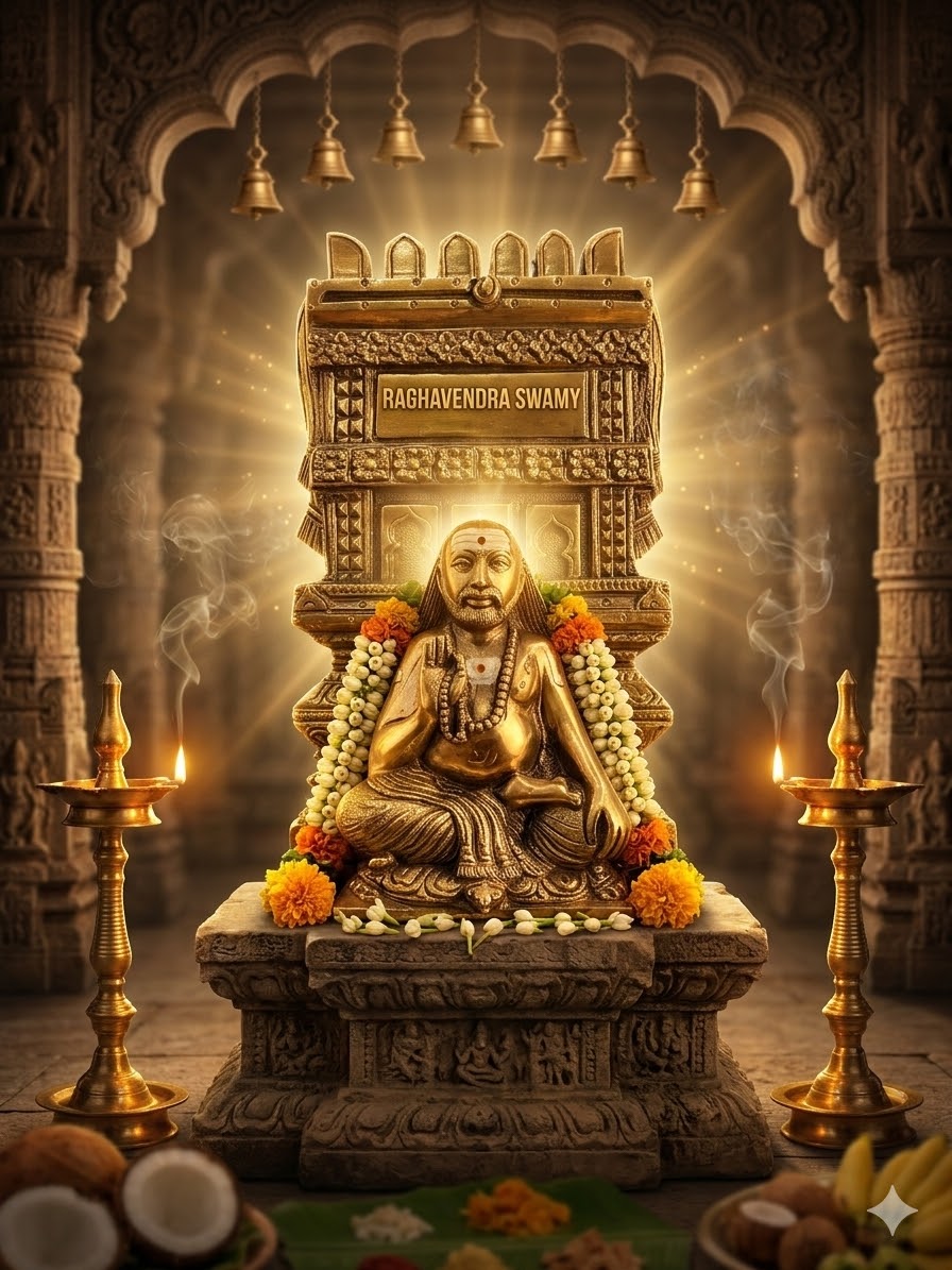 Raghavendra Swamy - Prasiddh idols presents Panchaloha handcrafted idol