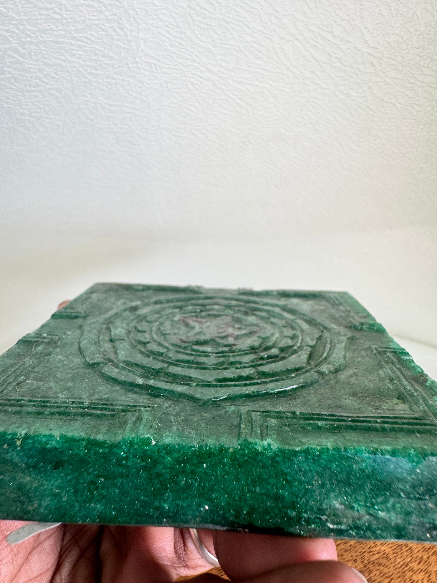 Rajashyamala Matangi SriYantra - Prasiddh idols presents Green Aventurine Stone