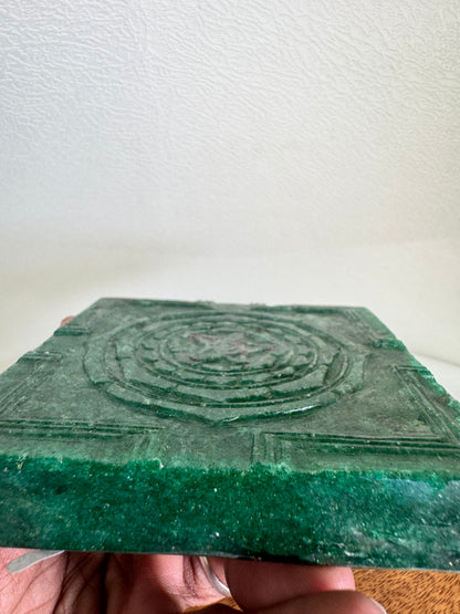 Rajashyamala Matangi SriYantra - Prasiddh idols presents Green Aventurine Stone