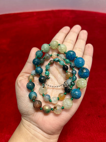 Natural Blue Opal Stone Mala