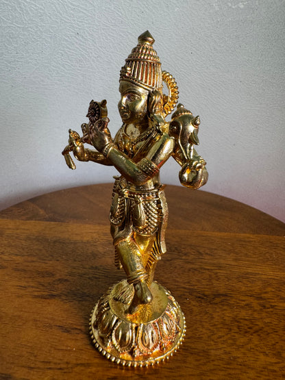 Chaturbhuja Krishna- Prasiddh idols present Panchaloha idol