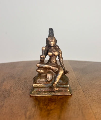miniature Uma devi/boga shakti - museum replicated copper idol