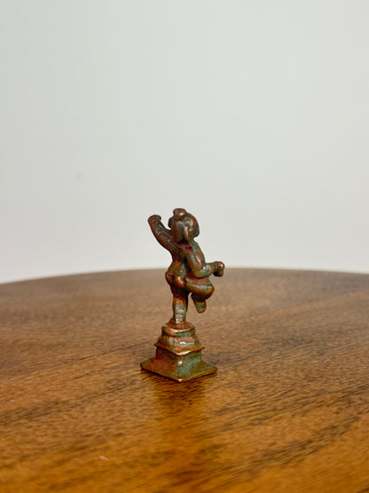 Miniature butter ball krishna - museum replicated copper idol