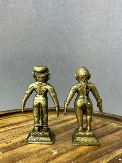 Vintage bronze cast Dasara dolls