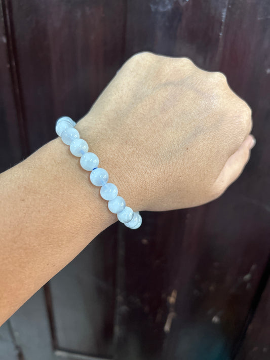 Aquamarine real bracelet