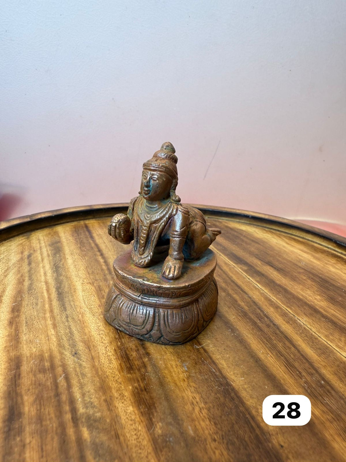 Laddu gopala / crawling krishna - museum replicated copper idol