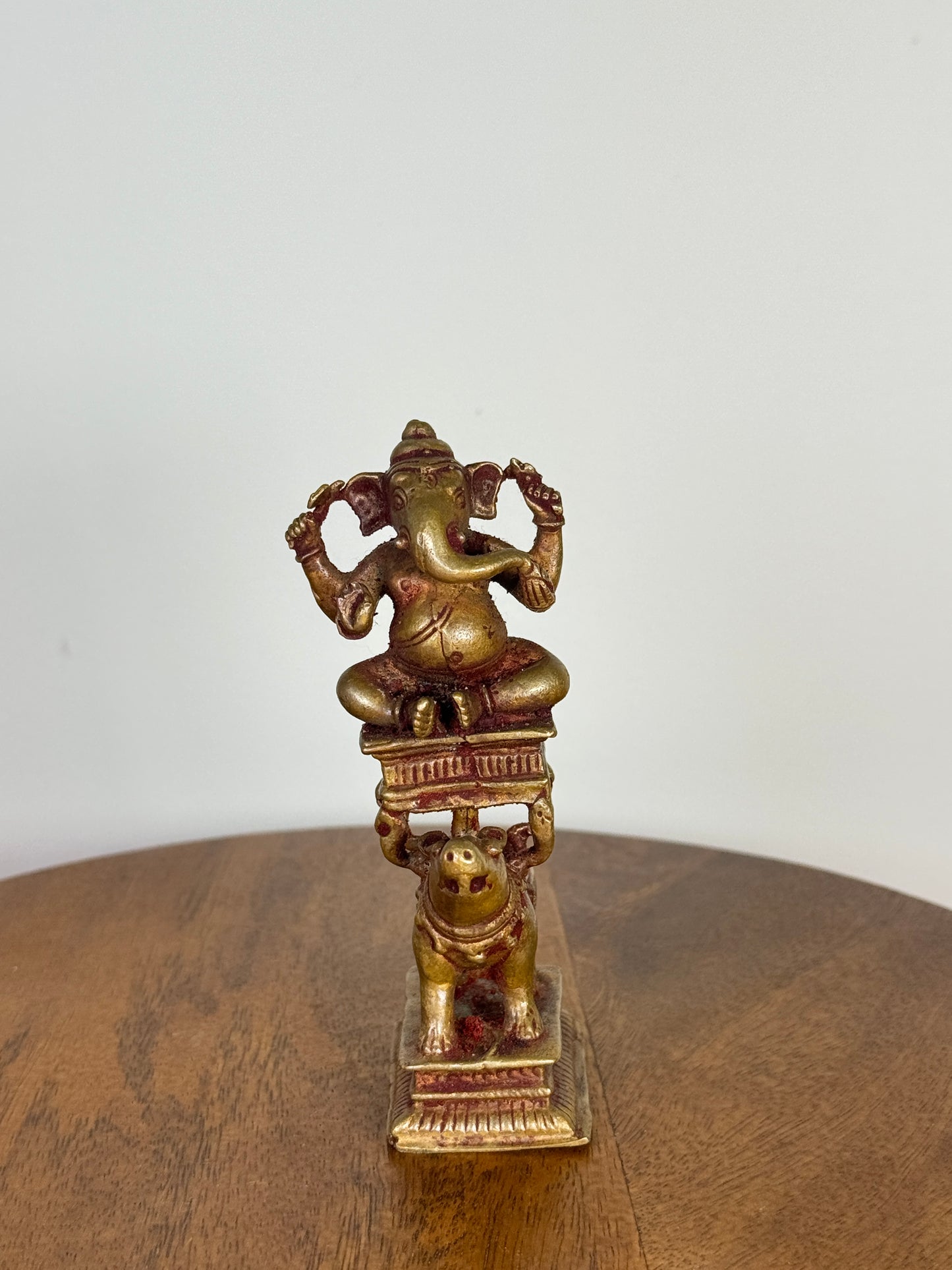 Lord Ganesha on Mooshika Vahana - Museum replicated copper idol