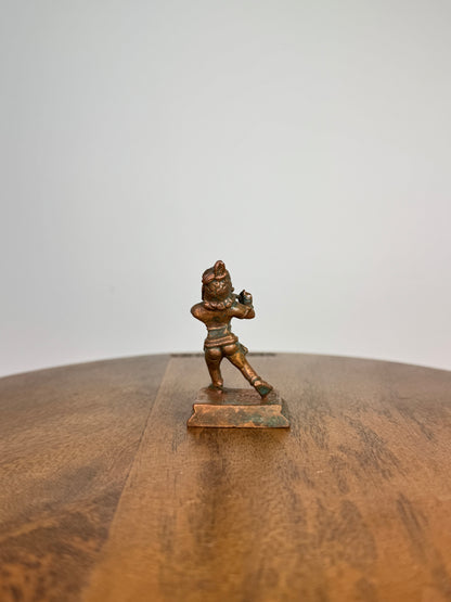 miniature krishna idol - Museum Replicated copper idol