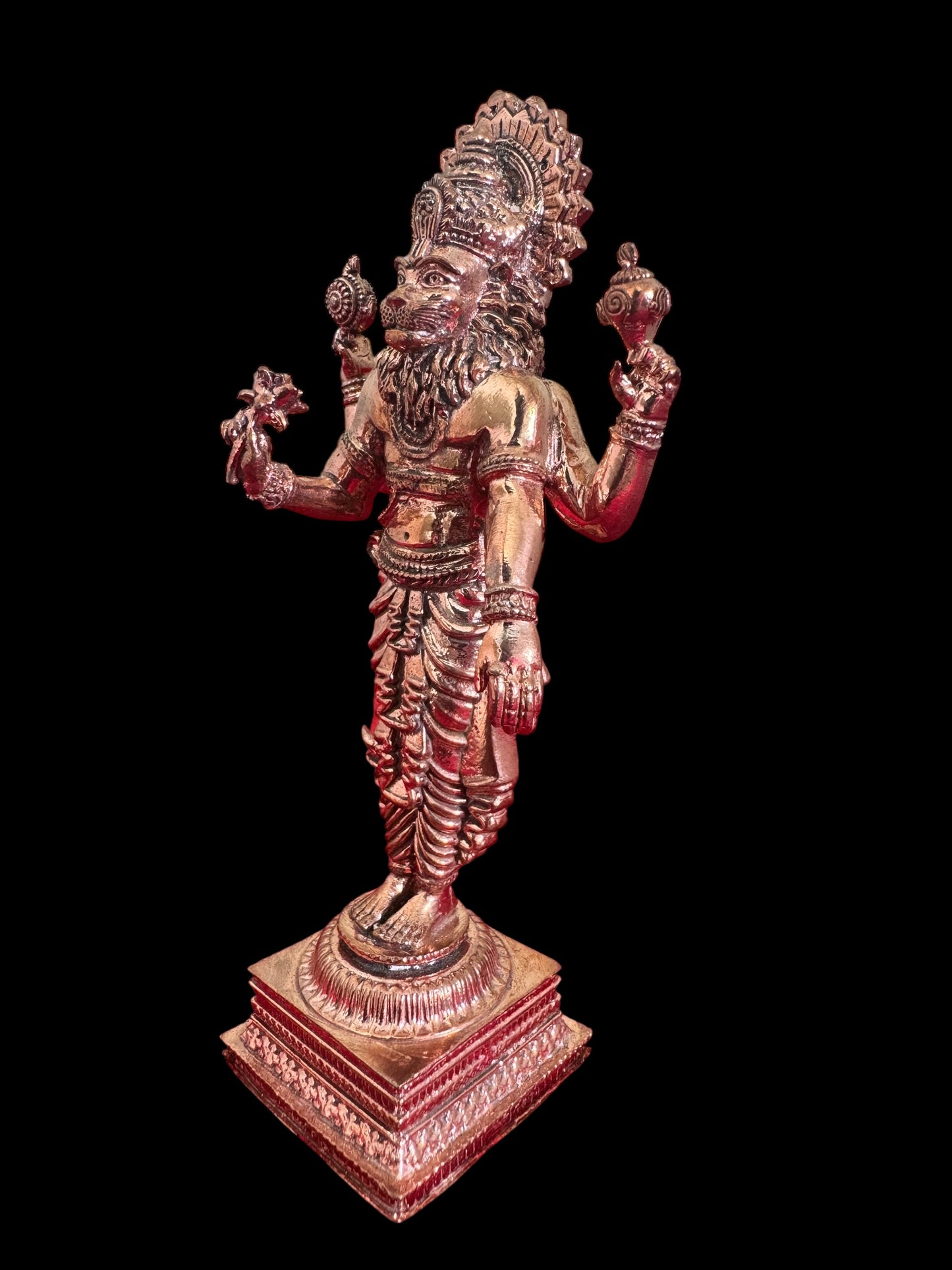 Standing Narasimha Swamy - Prasiddh idols presents copper idol