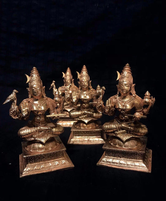 Copper Idol of Sringeri Sharadambha Sharada Saraswati