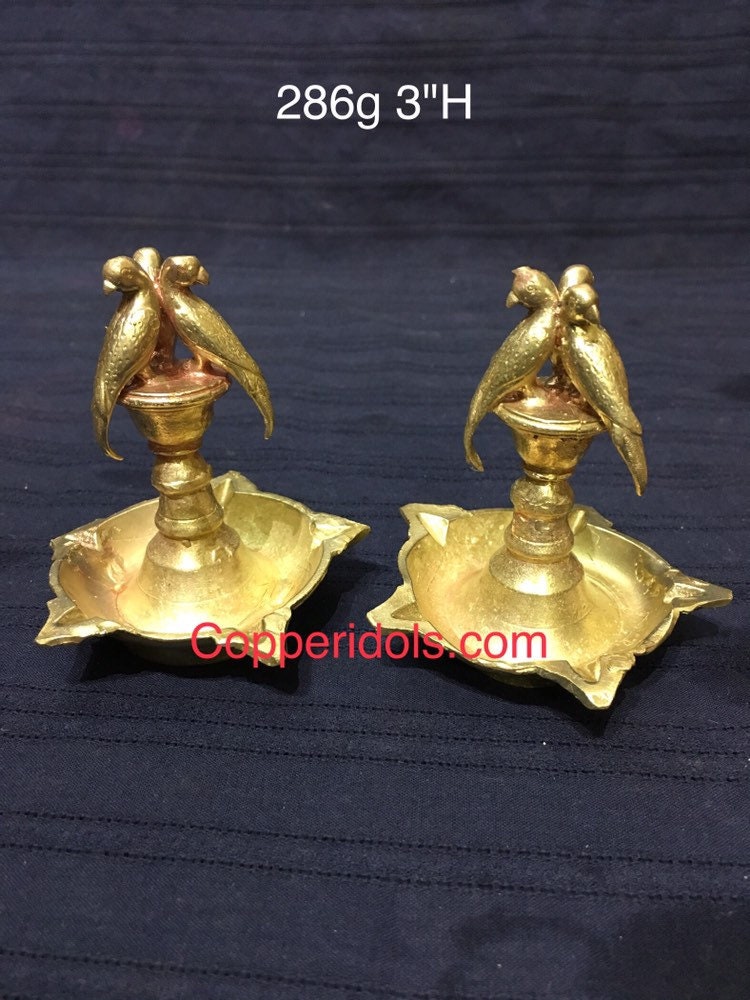 Pure Brass made bird lamps pair