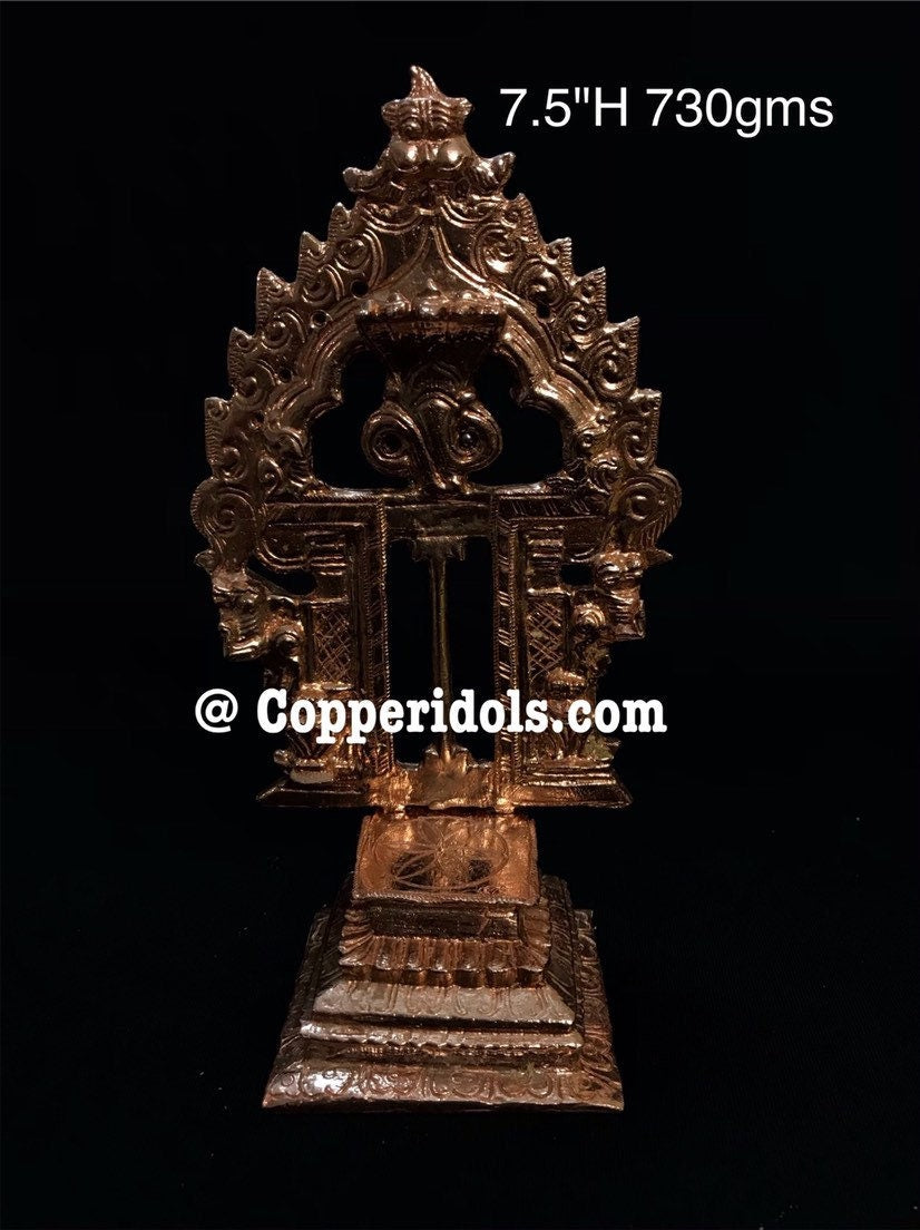 Prasiddh copper idols presents makra arch peeta prabhavali for placing idols figurunes