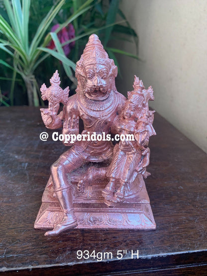 Prasiddh copper idols presents Sri Lakshmi Narasimha idol