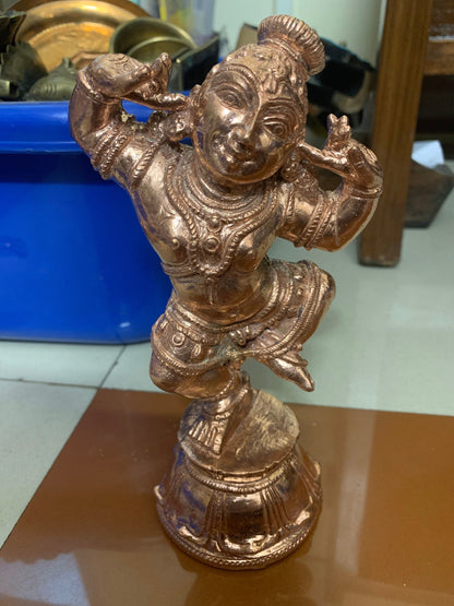 Copper Idol of Shri Krishna Bala Krishna Santana gopalakrishna