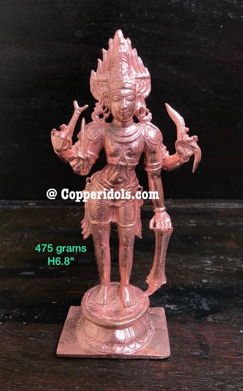 Prasiddh copper idols presents Lord Veerabhadra swamy, the fierce formof shiva