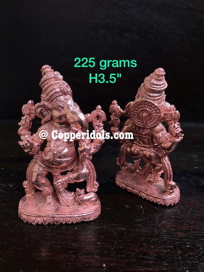 Prasiddh copper idols presents Narthana Ganapati dancing Ganesha Vinayaka / Natya Ganesha