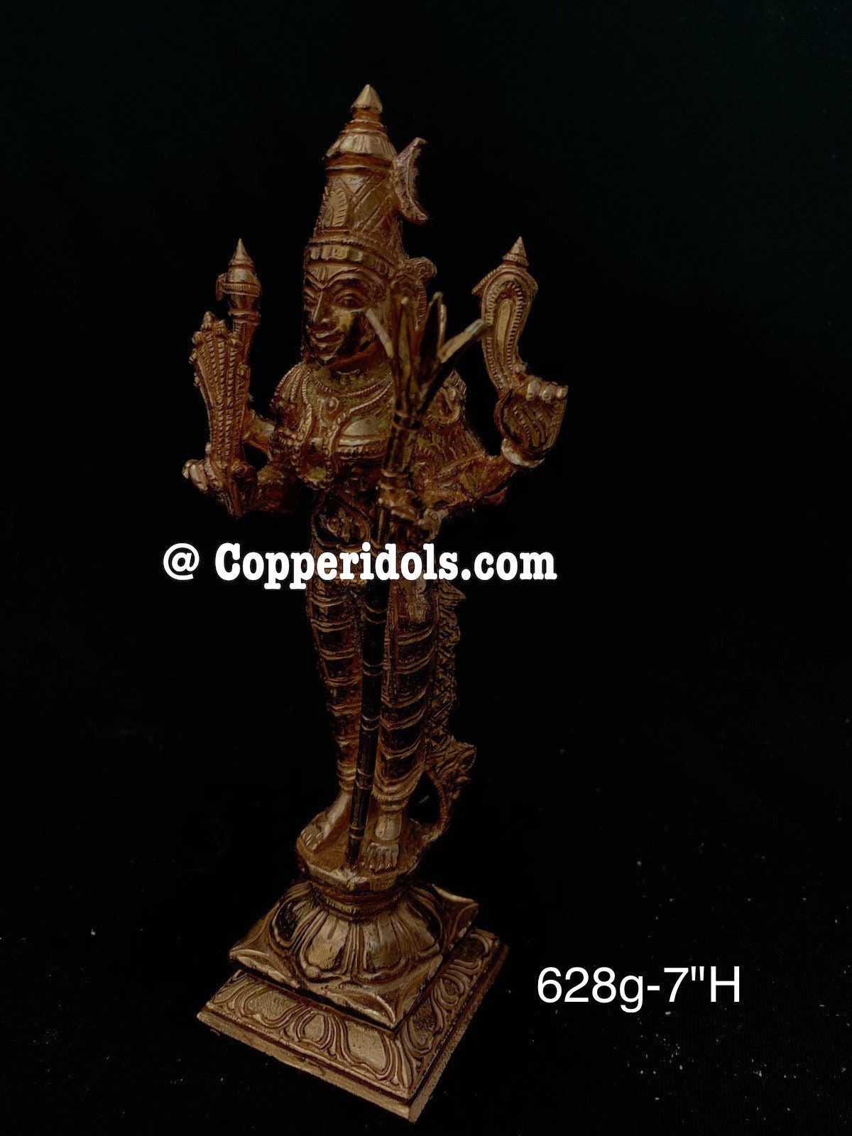 Prasiddh copper idols presents standing goddesses Lalitha Tripurasundari Rajarajeshwari