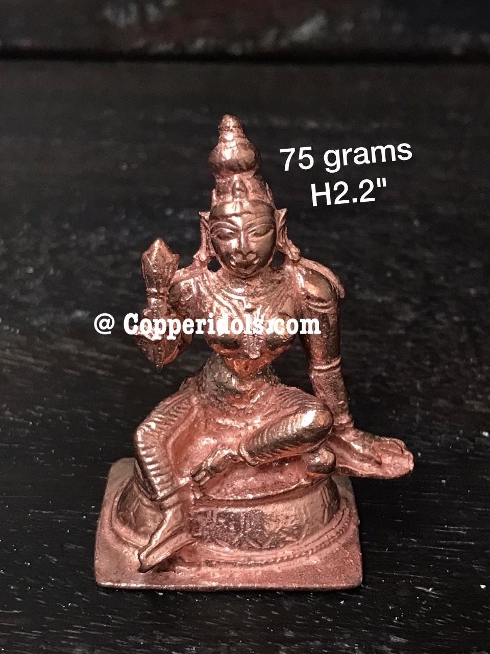 Prasiddh copper idols presents Copper idol of Bhoga shakthi shivagamini Parvati uma