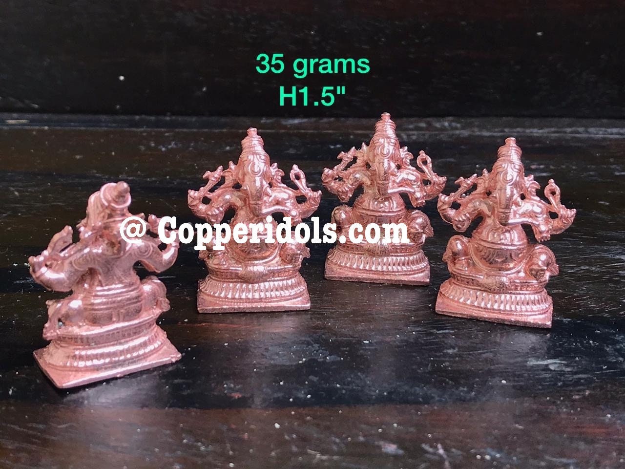 Prasiddh copper idols presents copper made miniature ganesha