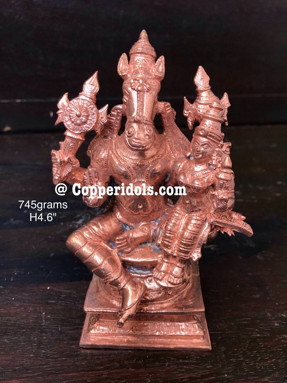 Prasiddh copper idols presents Copper idol of lakshmi hyagreeva