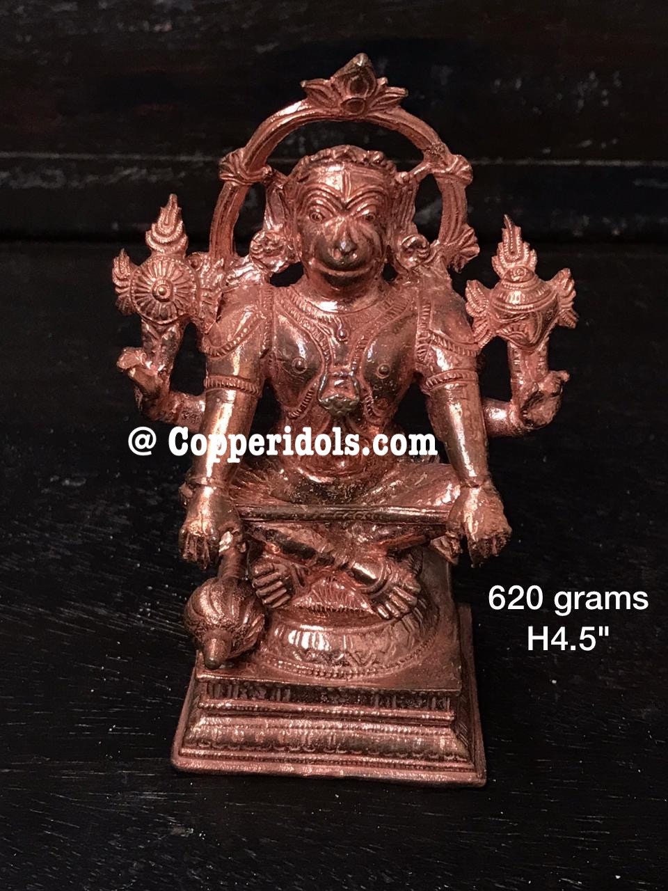 Prasiddh copper idols presents Yoga Hanuman copper IdolGhatikachala hanuman