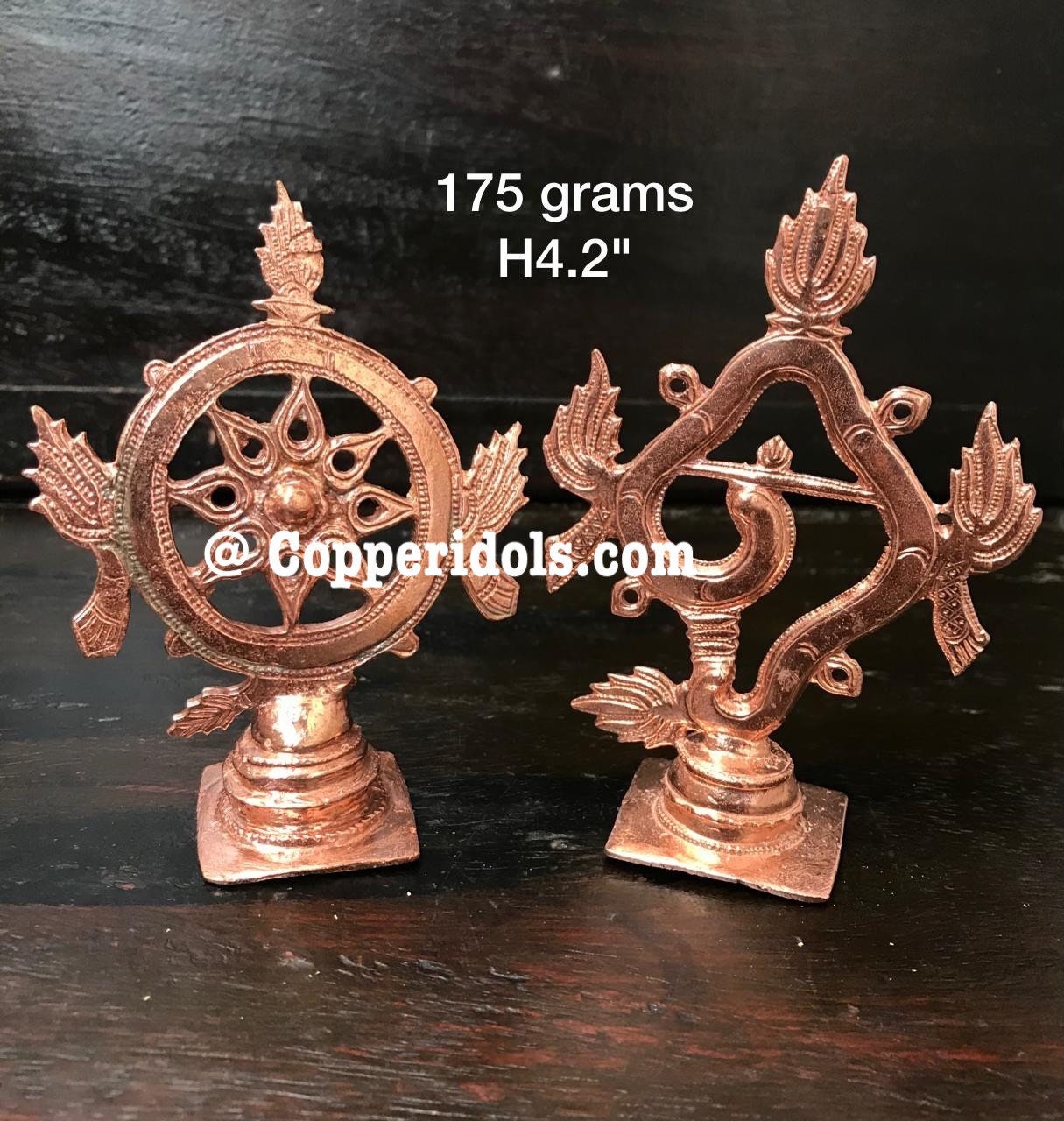 Prasiddh copper idols presents Sri Chakra Sri Shanku for ritual purpose pair