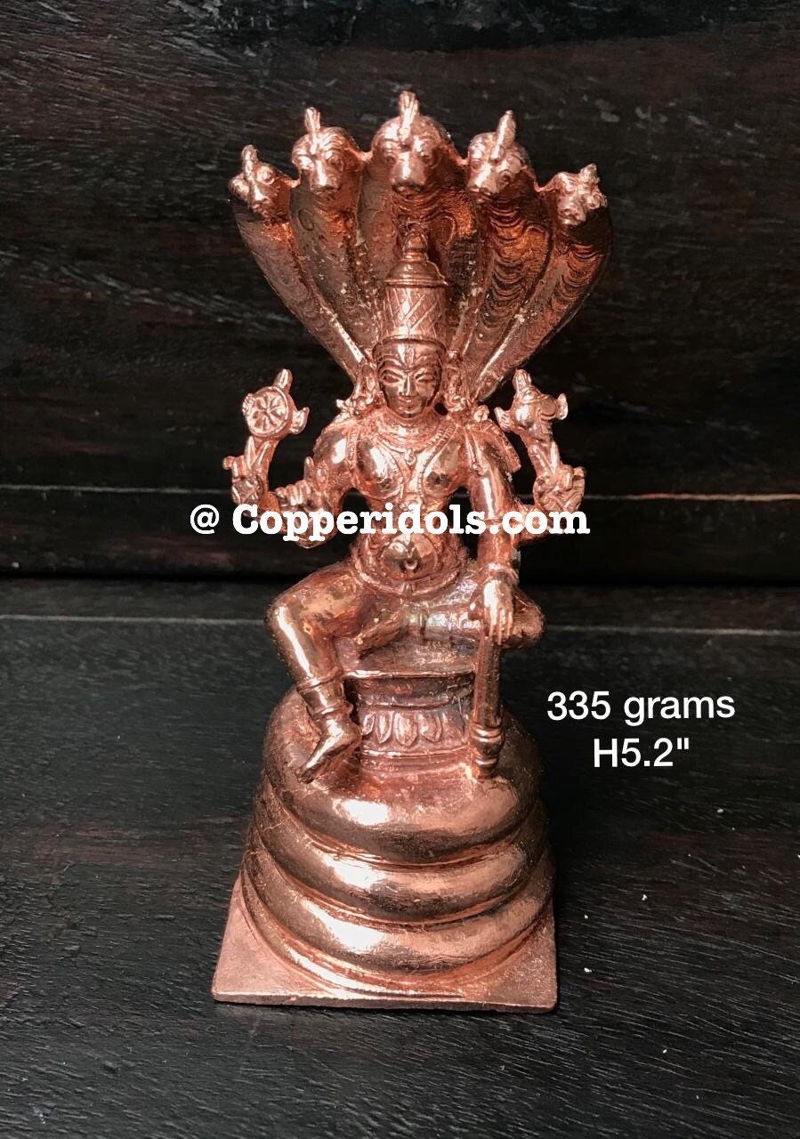 Prasiddh copper idols presents Vishvaksenar with adishesha vishwaksena