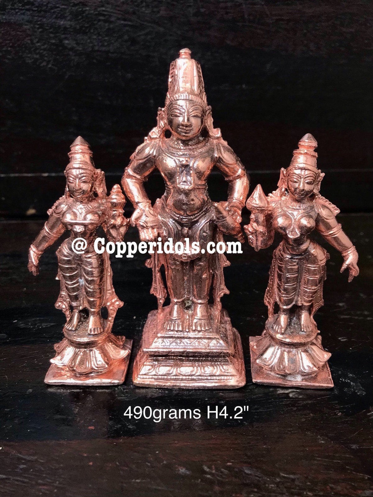 Prasiddh copper idols presents Copperidol of Sri Vittal Rukmini satyabhama