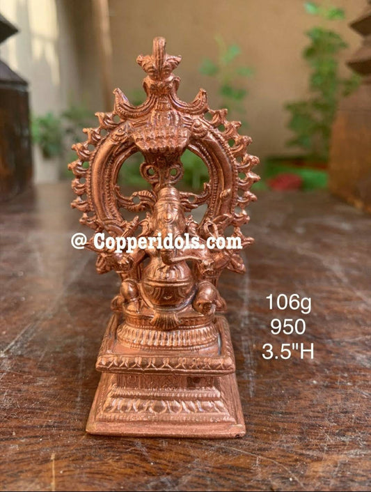 Copper Idol of Ganesha Ganapati Vinayak