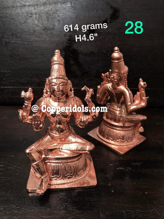 Prasiddh copper idols presents Copper idol of shiva with ahwana mudra