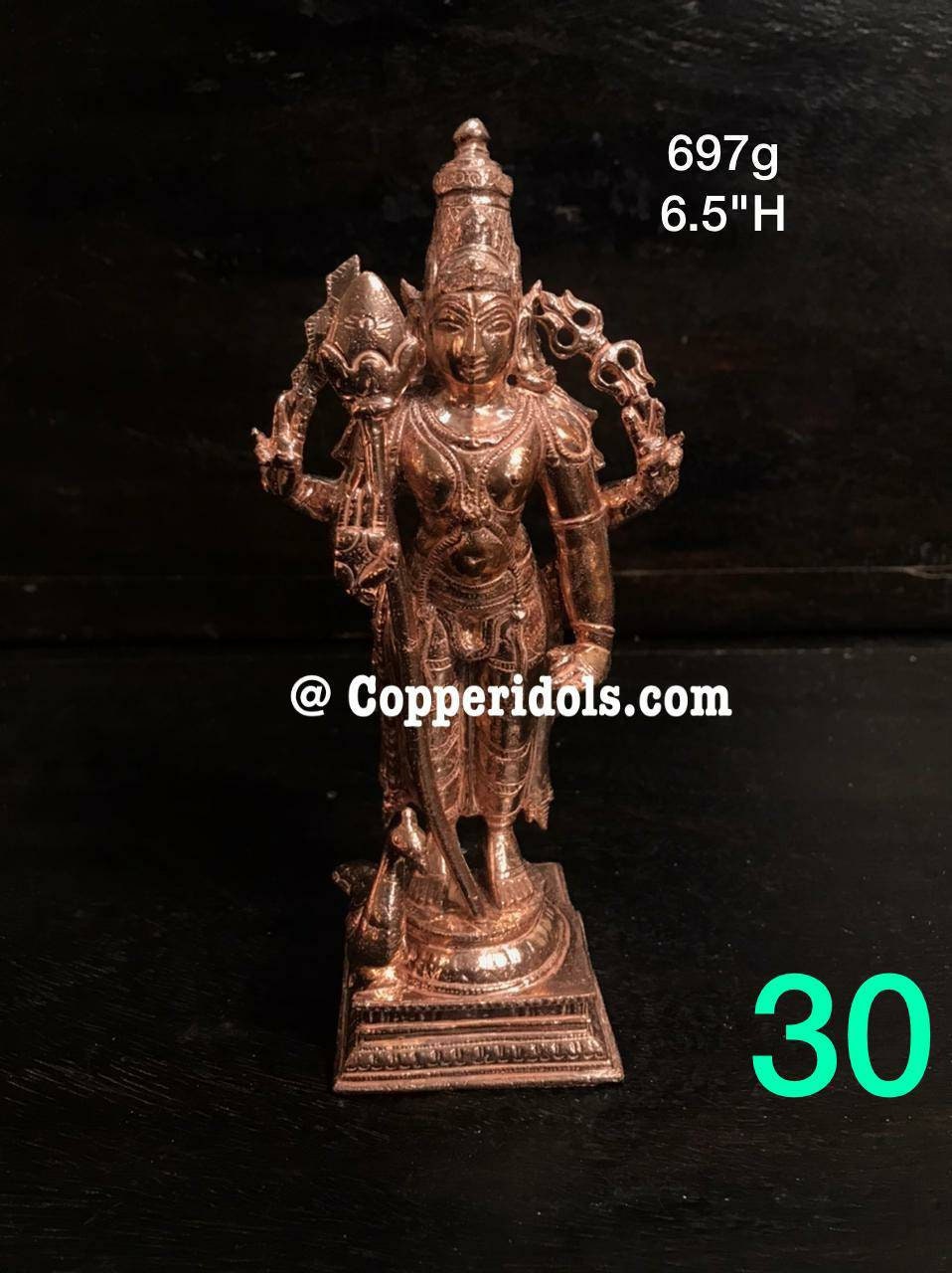 Prasiddh copper idols presents Copper idol of Subramanya Murugan Swamynatha Swaminata swamy