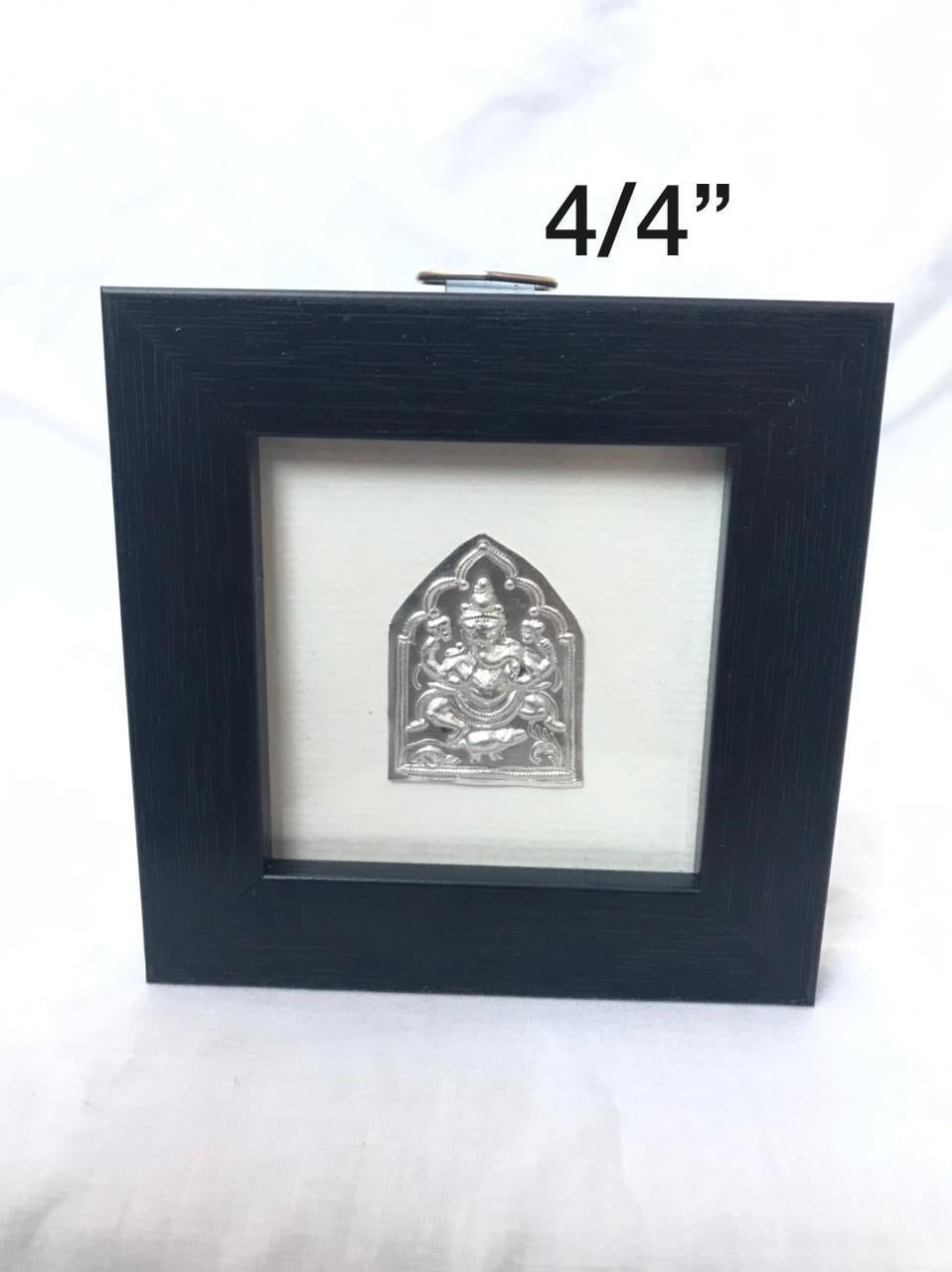 Prasiddh copper idols presents silver ganesha embossed and framed