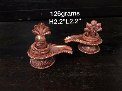 Prasiddh copper idols presents copper idol of shivji in linga form with sheshnaag