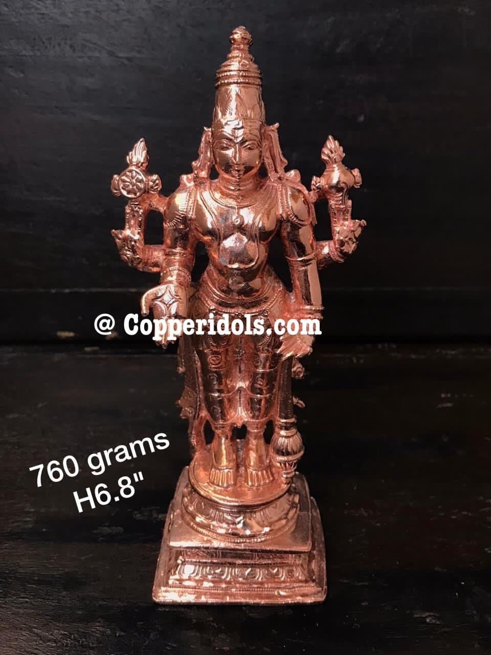 Prasiddh copper idols presents varadahasta perumal with gadha , kalayana vishnu murthy Narayana Srinivasa