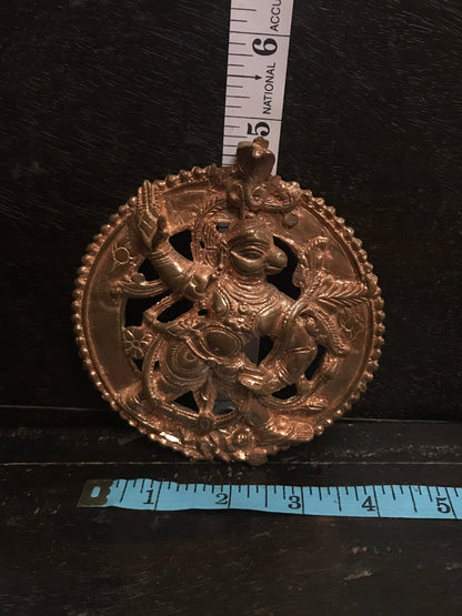 Prasiddh copper idols presents mountable Hanuman plate to ward of evil.