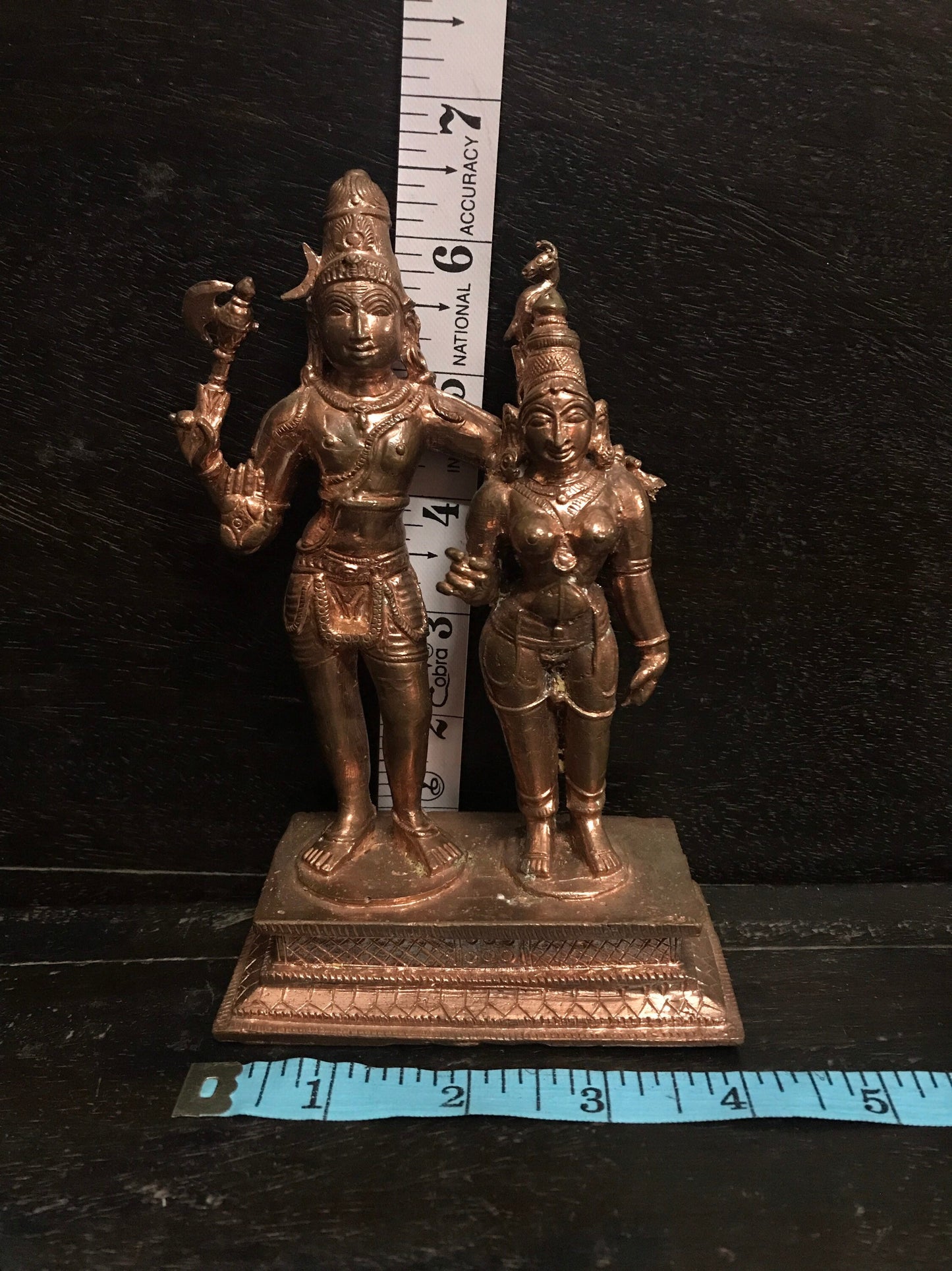 Prasiddh copper idols presents Uma Maheshwara Shiva Parvati girija kalayana sundara murthy idol figurine