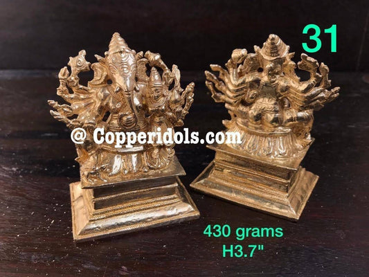 Prasiddh copper idols presents Panchaloha idol of shakti ganesha vallabha ganesha