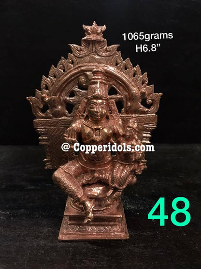 Prasiddh copper idols presents Copper idol pattabi rama with hanuman