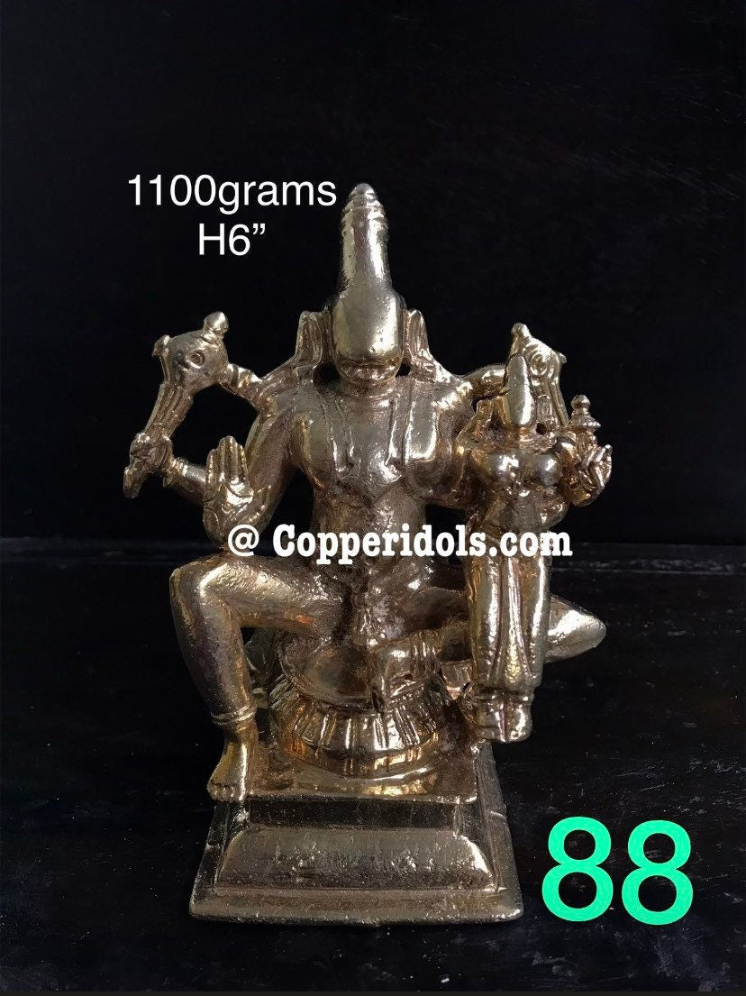 Prasiddh copper idols presents Panchaloha idol of Lakshmi narasimha idol