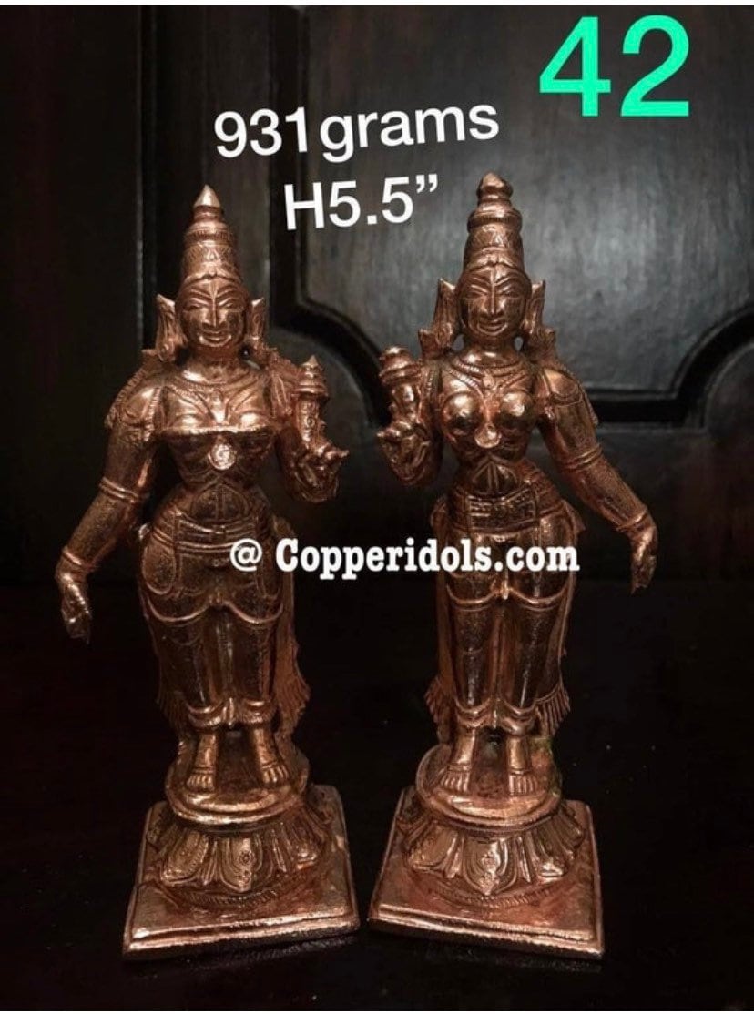 Prasiddh copper idols presents sridevi bhudevi idols