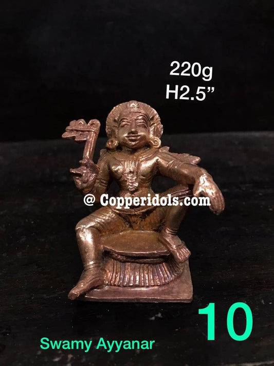 Prasiddh copper idols presents copper idol of Lord Ayyanar Dharma Shasta