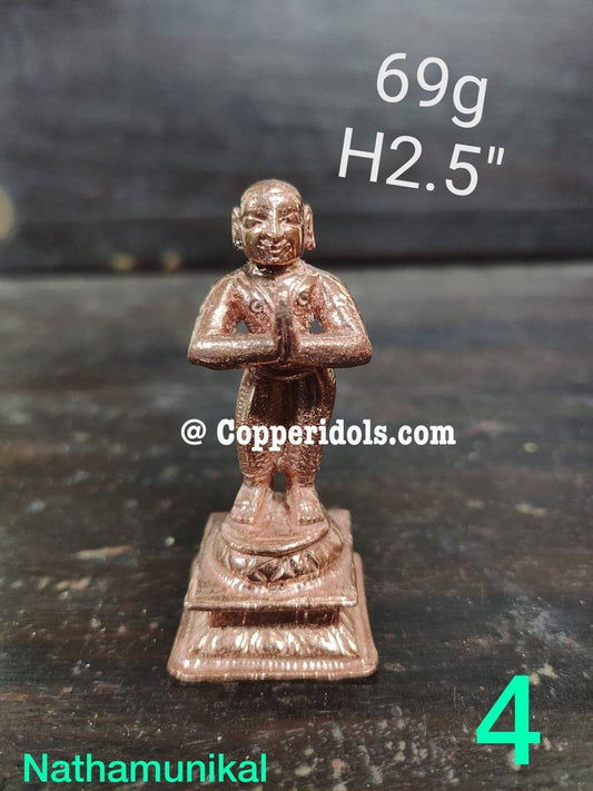 Prasiddh copper idols presents copper idol of nathamunikal