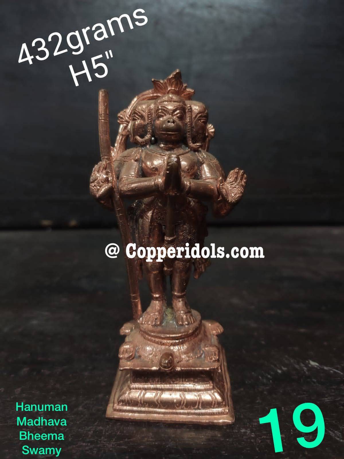 Prasiddh copper idol present copper idol of hanuma madhava bheema