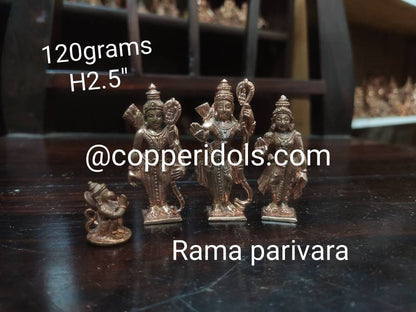 Prasiddh copper idols present copper idol of Rama parivara