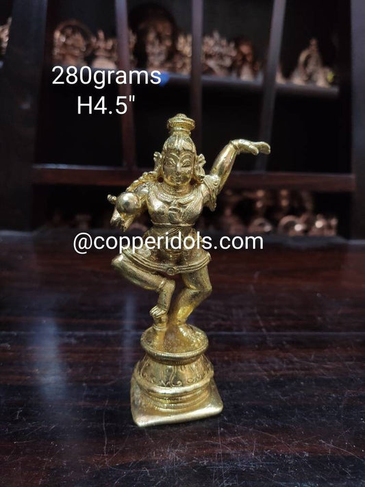 Prasiddh copper idols present panchaloha idol of navaneeth krishna