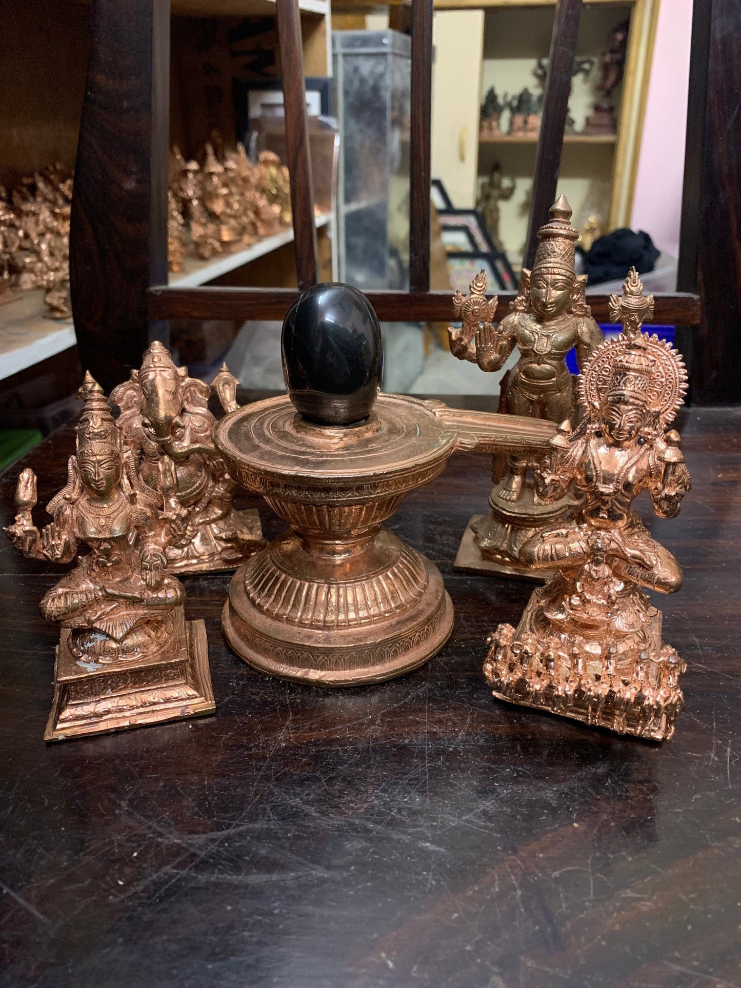 Prasiddh Copper Idols presents copper idol of Shiva panchayatan( linga not included )