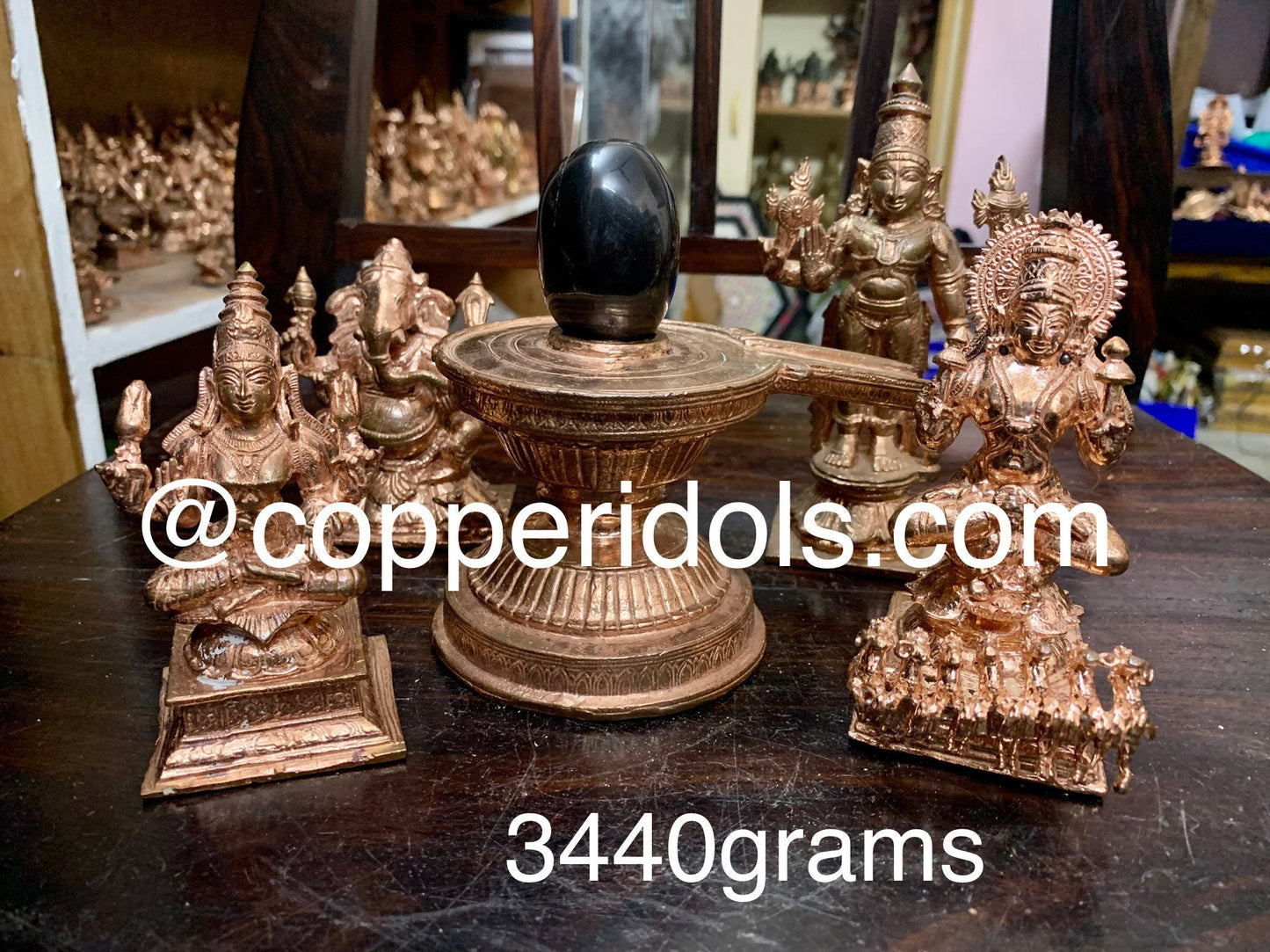 Prasiddh Copper Idols presents copper idol of Shiva panchayatan( linga not included )