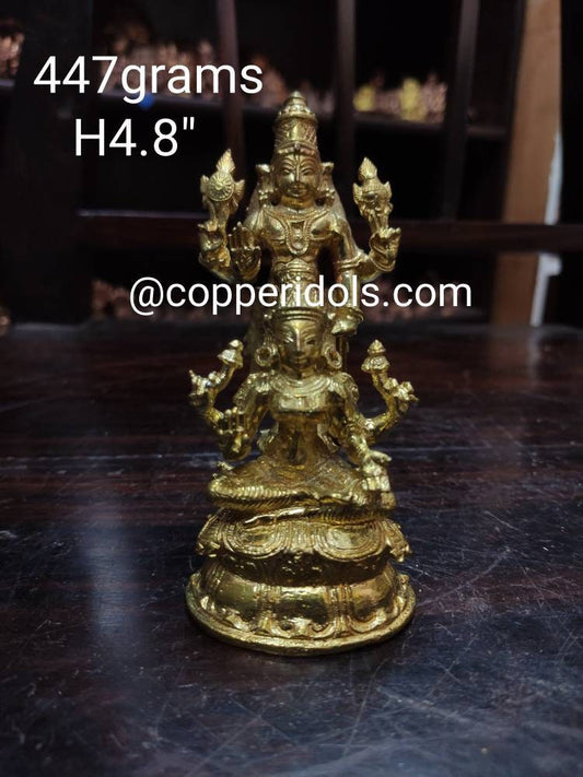 Prasiddh copper idols panchaloha idol of Lakshmi Narayana